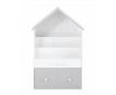 Maisons du Monde Librería casa infantil gris y blanca Celeste