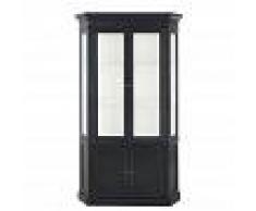 Maisons du Monde Vitrina de 2 puertas negras y vidrio templado Cambronne