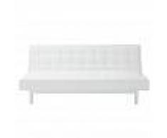 Maisons du Monde Sofá clic-clac convertible capitoné 3 plazas blanco Studio