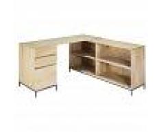 Maisons du Monde Escritorio esquinero con 1 puerta y 2 cajones de mango y metal Wilson