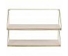 Maisons du Monde Almacenaje de pared de metal dorado