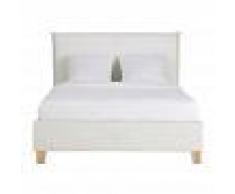 Maisons du Monde Cama-baúl con somier de láminas 140x190 blanca Pillow