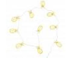 Maisons du Monde Guirnalda de piñas de luces 10 LED de metal amarillo