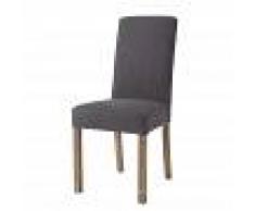 Maisons du Monde Funda de silla de lino lavado gris antracita Margaux
