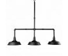 Maisons du Monde Lámpara de techo con 3 lámparas de metal negro L.104 cm MANCHESTER
