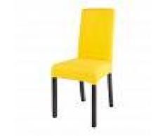 Maisons du Monde Funda de silla de lino amarillo 41x70