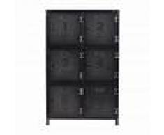 Maisons du Monde Cajonera industrial con 6 cajones de metal An. 75 cm Andrews