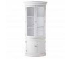 Maisons du Monde Mueble esquinero de madera blanca An. 68 cm Sologne