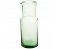 Maisons du Monde Garrafa de cristal verde con burbujas