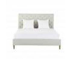Maisons du Monde Cama capitoné con somier de láminas 180x200 Chesterfield