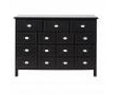 Maisons du Monde Cajonera negra con 15 cajones Babeth