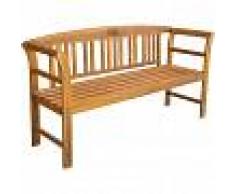 vidaXL Banco de jardín de madera maciza de acacia 157x45x82,5 cm