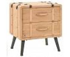 vidaXL Mesita de noche madera maciza de abeto 50x35x57 cm