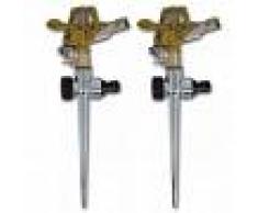 vidaXL Rociador Impulso De Zinc De Riego Del Jardín Con Encaje De Metal 2 Pcs