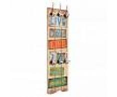 vidaXL Perchero de pared LIVE LIFE con 6 ganchos 120x40 cm