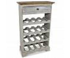 vidaXL Botellero de madera maciza reciclada 55x23x85 cm