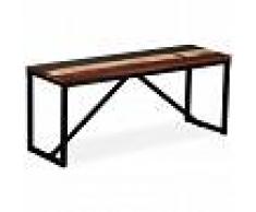 vidaXL Banco de madera maciza reciclada 110x35x45 cm