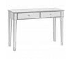 vidaXL Mesa consola de espejo de MDF y vidrio 106,5x38x76,5