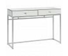 vidaXL Mesa consola de espejo de acero y vidrio 107x33x77 cm