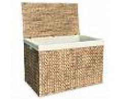 vidaXL Cestos para la ropa sucia de jacinto de agua 82x42,5x52,5 cm