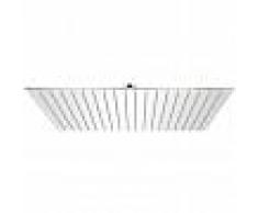 vidaXL Cabezal de ducha cuadrado efecto lluvia acero inoxidable 50x50