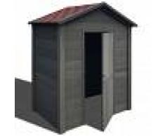 vidaXL Caseta de almacenamiento de jardín WPC 178x118x237 cm gris
