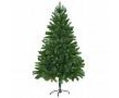 vidaXL Árbol artificial de Navidad con hojas realistas 180 cm verde