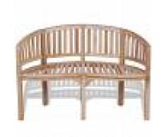 vidaXL Banco de dos plazas con forma de banana madera de teca 120 cm