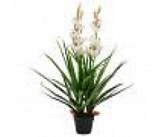 vidaXL Planta artificial orquídea con macetero 100 cm verde