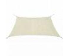vidaXL Toldo de vela cuadrado HDPE 3,6x3,6 m crema