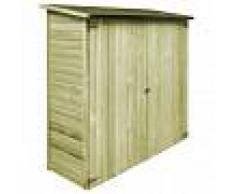vidaXL Caseta de herramientas de jardín madera de pino 192x76x175 cm