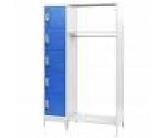 vidaXL Armario taquilla con perchero metal 110x50x180 cm