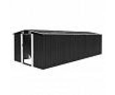 vidaXL Caseta de jardín de metal antracita 257x597x178 cm