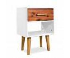 vidaXL Mesita de noche de madera maciza de acacia 40x30x45 cm