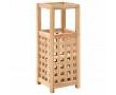 vidaXL Paragüero de madera maciza de nogal 18x18x50 cm