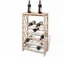 vidaXL Botellero con estantes de madera para 25 botellas