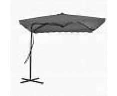 vidaXL Sombrilla de jardín con palo de acero 250x250 cm antracita