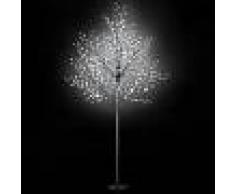 vidaXL Árbol Navidad flores interior exterior LED IP44 300cm blanco