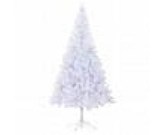 vidaXL Árbol de Navidad artificial con soporte acero 210 cm 1210 ramas
