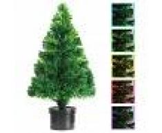vidaXL Árbol de Navidad artificial fibra óptica 64 cm verde