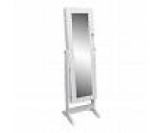 vidaXL Espejo Joyero Blanco Con Cajonera Armario Joya Gabinete