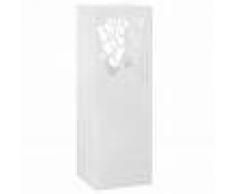 vidaXL Paragüero diseño piedras acero blanco