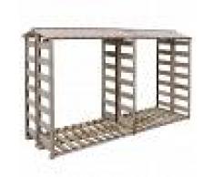 vidaXL Caseta para leña 300x100x176 cm madera de pino impregnada FSC