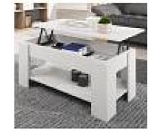 Mesa de centro elevable Nicoleta color blanco