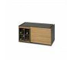 Mueble Botellero Guadarrama 2092 Negro + Nogal