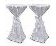 VidaXL 2 manteles blancos de 60 cm con lazo