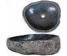 VidaXL Lavabo de piedra natural ovalado 46-52 cm