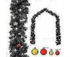 VidaXL Guirnalda de navidad decorada con bolas y luces LED 20 m