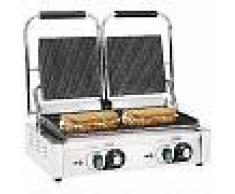 VidaXL Grill parrilla estriada doble 3600 W 58x41x19 cm