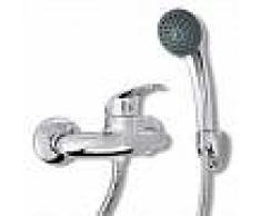 VidaXL Kit de grifo mezclador para ducha de baño cromado
